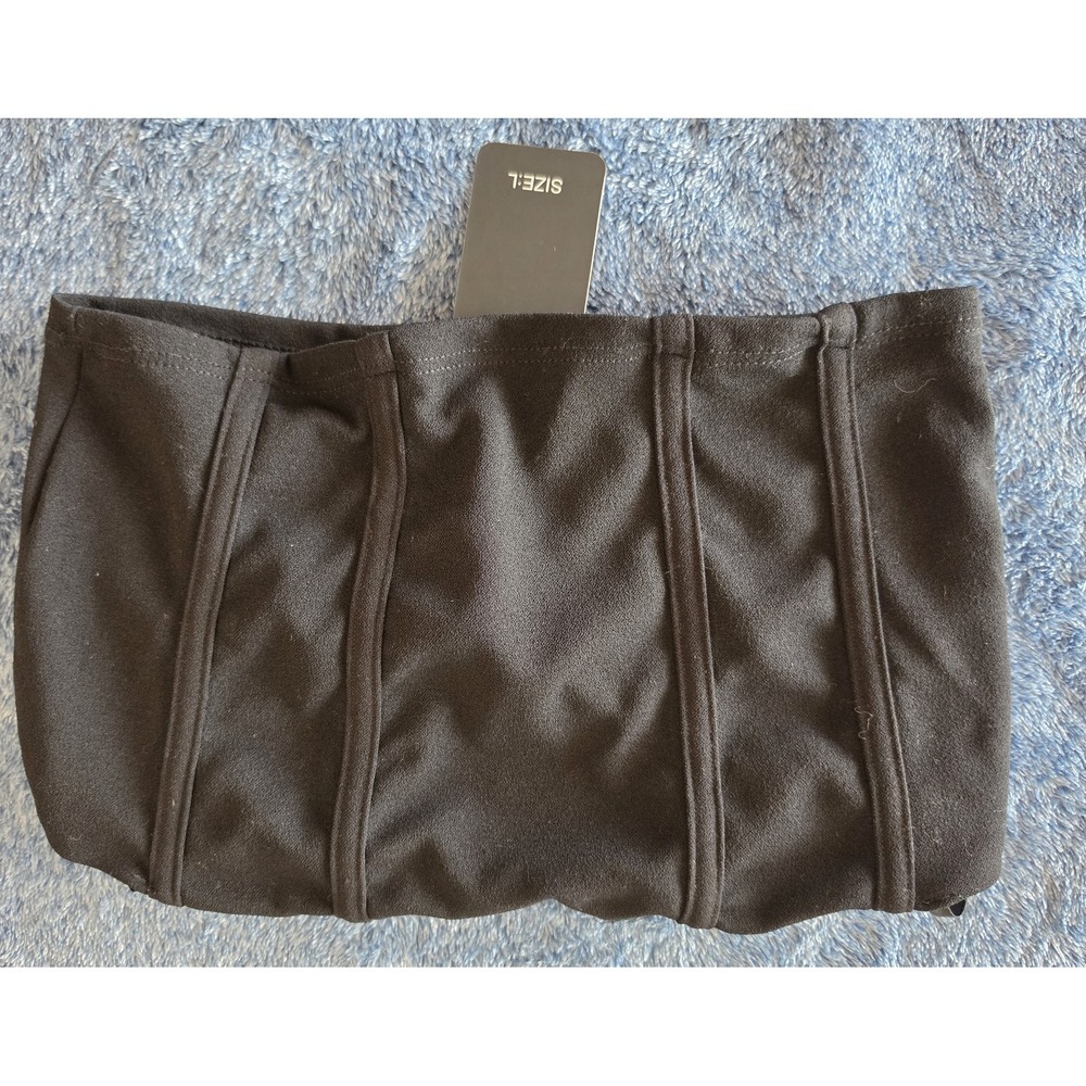 NWT Saints 21 Crop Top Women L Black Sleeveless Blouse Tank Casual Shirt